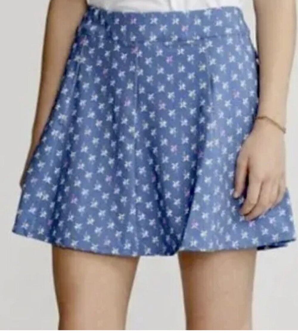 RLX RALPH LAUREN Palm Tree Motif Blue Pink Golf Skort Skirt Womens Size XXS NWT